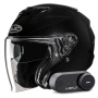 Casque Open Face HJC i31 Metal Black + Kit Bluetooth Lokui K30