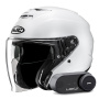 Casque Open Face HJC i31 Pearl White + Kit Bluetooth Lokui K30