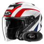 Casque Open Face HJC i31 Reno MC21 + Kit bluetooth 5R Lite