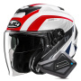 Casque Open Face HJC i31 Reno MC21 + Kit Bluetooth BT Mini