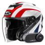 Casque Open Face HJC i31 Reno MC21 + Kit Bluetooth Lokui K30