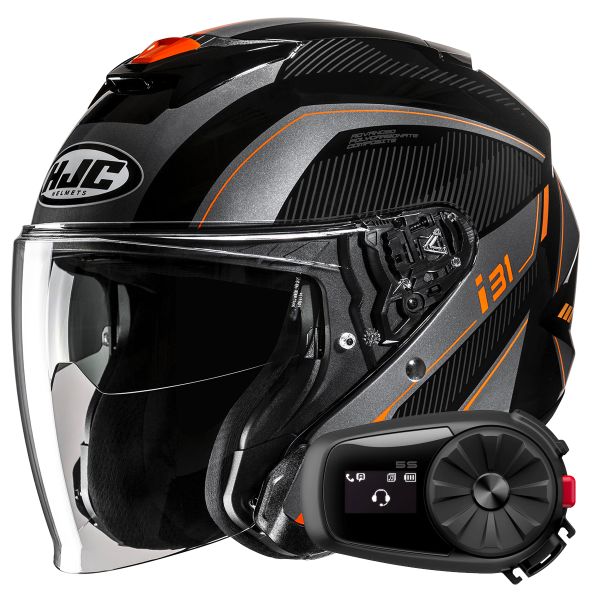Open Face HJC i31 Reno MC7 + Kit Bluetooth 5S Solo