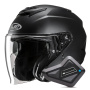 Casque Open Face HJC i31 Semi Flat Black + Kit Bluetooth BT Mini
