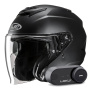 Casque Open Face HJC i31 Semi Flat Black + Kit Bluetooth Lokui K30