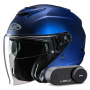 Casque Open Face HJC i31 Semi Flat Metallic Blue + Kit Bluetooth Lokui K30