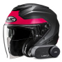 Casque Open Face HJC i31 Tevis MC8SF + Kit Bluetooth Lokui K30
