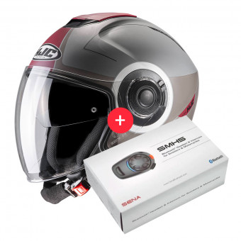 Open Face HJC I40 Panadi MC1SF + Kit Bluetooth SMH5