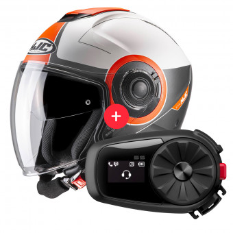 Open Face HJC I40 Panadi MC7SF + Kit Bluetooth 5S