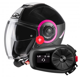 Open Face HJC I40 Panadi MC8 + Kit Bluetooth 5S