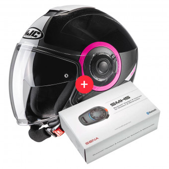 Open Face HJC I40 Panadi MC8 + Kit Bluetooth SMH5