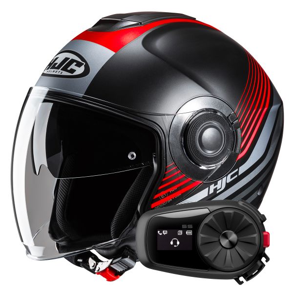 Open Face HJC i40N Dova MC1SF + Kit Bluetooth 5S Solo