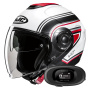 Casque Open Face HJC i40N Linia MC1SF + Kit bluetooth 5R Lite Solo