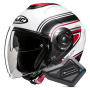 Casque Open Face HJC i40N Linia MC1SF + Kit Bluetooth BT Mini