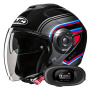 Casque Open Face HJC i40N Linia MC21 + Kit bluetooth 5R Lite Solo