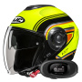 Casque Open Face HJC i40N Linia MC3H + Kit bluetooth 5R Lite Solo