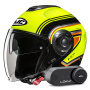 Casque Open Face HJC i40N Linia MC3H + Kit Bluetooth Lokui K30