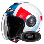 Casque Open Face HJC i40N Pyle MC21 + Kit bluetooth 5R Lite Solo