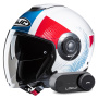 Casque Open Face HJC i40N Pyle MC21 + Kit Bluetooth Lokui K30