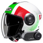 Casque Open Face HJC i40N Pyle MC41 + Kit Bluetooth Lokui K30