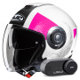 Casque Open Face HJC i40N Pyle MC8 + Kit Bluetooth Lokui K30