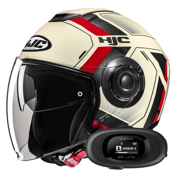 Open Face HJC i40N Velu MC1 + Kit bluetooth 5R Lite Solo Open Face HJC i40N Velu MC1 + Kit bluetooth 5R Lite Solo