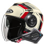 Casque Open Face HJC i40N Velu MC1 + Kit Bluetooth BT Mini