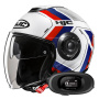 Casque Open Face HJC i40N Velu MC21 + Kit bluetooth 5R Lite Solo