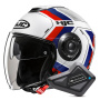 Casque Open Face HJC i40N Velu MC21 + Kit Bluetooth BT Mini