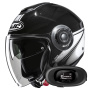 Casque Open Face HJC i40N Vision MC5 + Kit bluetooth 5R Lite Solo