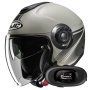 Casque Open Face HJC i40N Vision MC5SF + Kit bluetooth 5R Lite Solo
