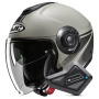 Casque Open Face HJC i40N Vision MC5SF + Kit Bluetooth BT Mini