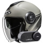 Casque Open Face HJC i40N Vision MC5SF + Kit Bluetooth Lokui K30
