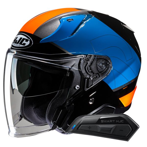 Open Face HJC RPHA31 Chelet MC27 + Kit Bluetooth Smart 11B
