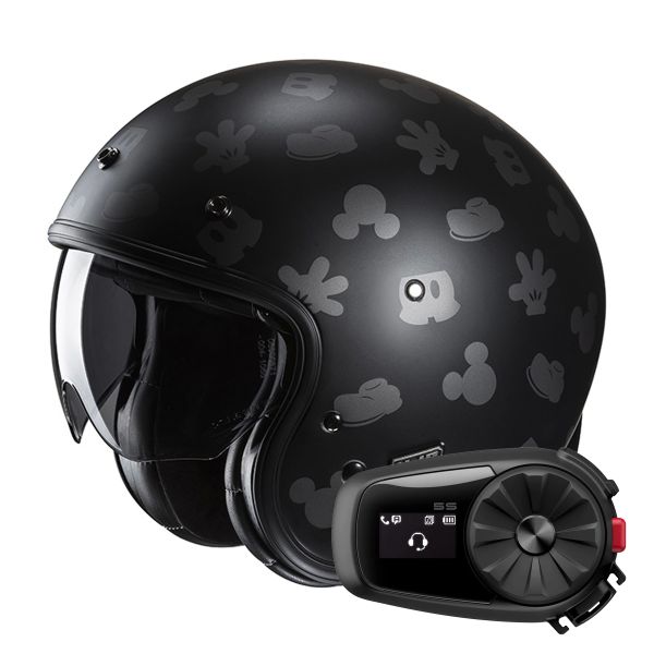 Open Face HJC V31 Disney Mickey MC5SF + Kit Bluetooth 5S Solo