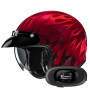 Casque Open Face HJC V31 Firo MC1 + Kit bluetooth 5R Lite