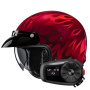 Casque Open Face HJC V31 Firo MC1 + Kit Bluetooth 5S Solo