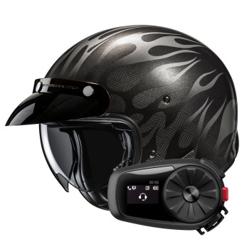 Casque Open Face HJC V31 Firo MC5 + Kit Bluetooth 5S Solo Casque Open Face HJC V31 Firo MC5 + Kit Bluetooth 5S Solo