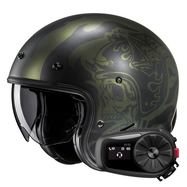 Open Face HJC V31 Flame MC4SF + Kit Bluetooth 5S Solo Open Face HJC V31 Flame MC4SF + Kit Bluetooth 5S Solo