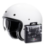 Casque Open Face HJC V31 White + Kit Bluetooth Lokui K10