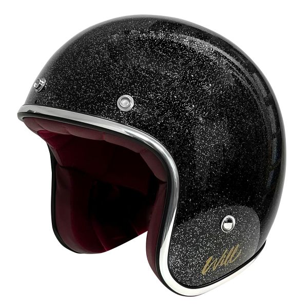 Black glitter shop motorcycle helmet