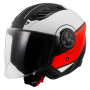 Casque Open Face LS2 Airflow II Cover Matt White Red OF616