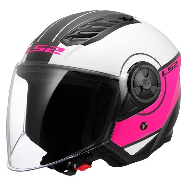Open Face LS2 Airflow II Cover White Pink OF616 Open Face LS2 Airflow II Cover White Pink OF616