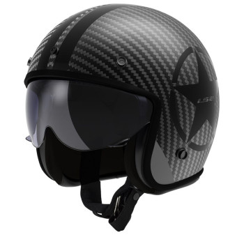 Casque Open Face LS2 Bob II Carbon Star Black OF601 Casque Open Face LS2 Bob II Carbon Star Black OF601