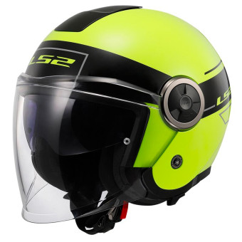 Casque Open Face LS2 Classy Classic Black H-V Yellow OF620 Casque Open Face LS2 Classy Classic Black H-V Yellow OF620