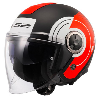 Casque Open Face LS2 Classy Disko Black Red White OF620 Casque Open Face LS2 Classy Disko Black Red White OF620
