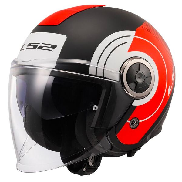 Open Face LS2 Classy Disko Black Red White OF620
