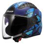 Casque Open Face LS2 Copter II Kanji Blue OF600