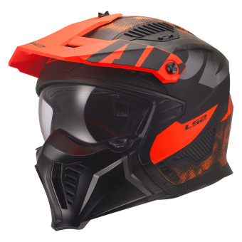 Casque Open Face LS2 Drifter Gas Grey Orange OF606