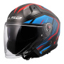 Casque Open Face LS2 Infinity II C Urus Blue Red OF603