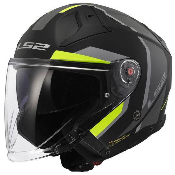 LS2, Casco jet moto Airflow mat yellow, XXS : : Auto e Moto